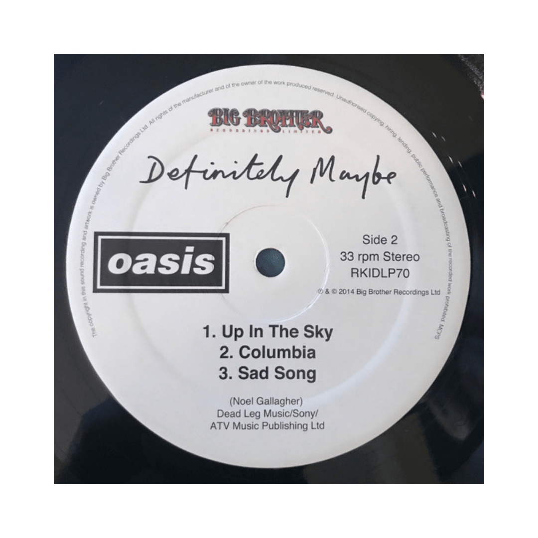 Oasis - Definitely Maybe Vinilo4