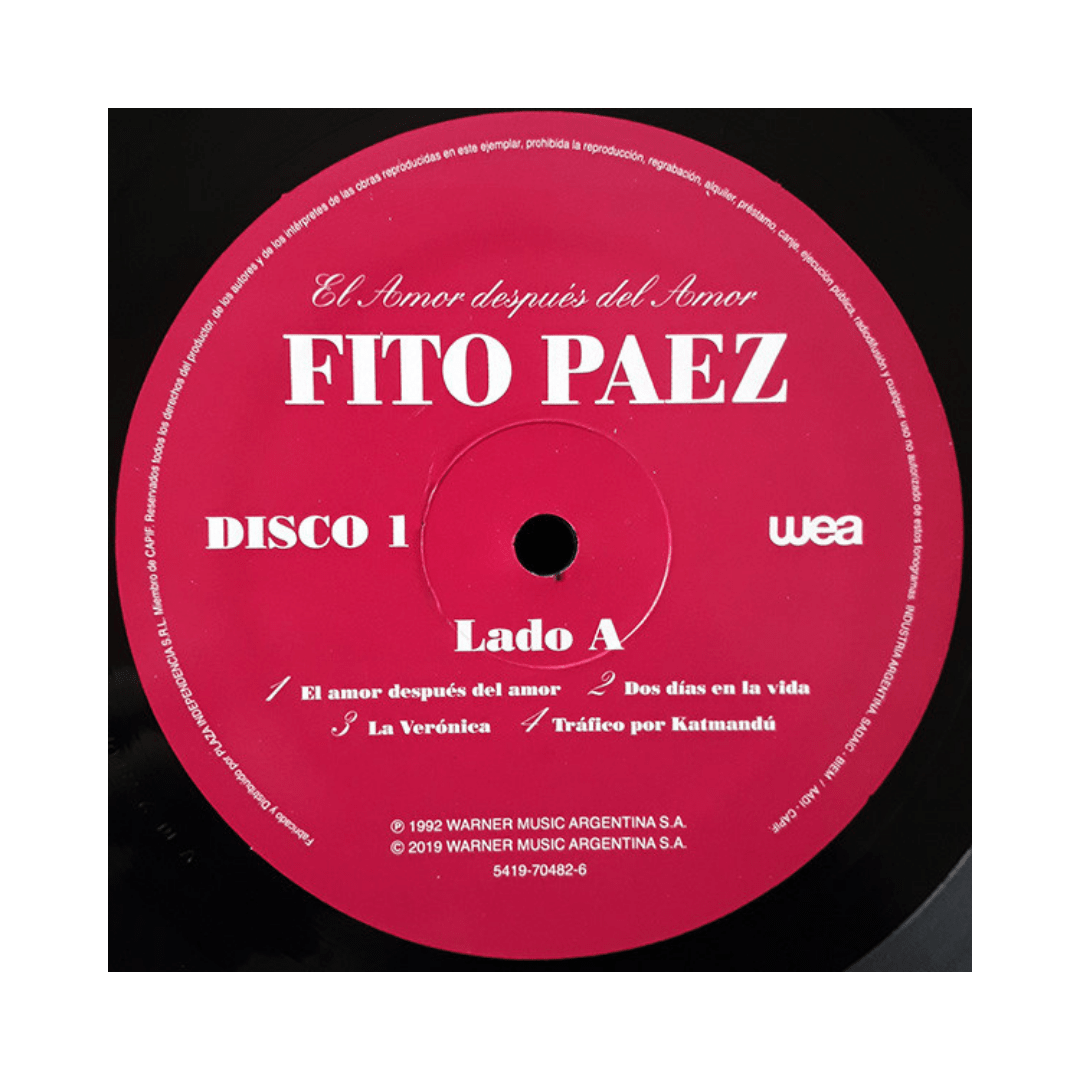 Fito Paez El Amor Después Del Amor Vinilo3