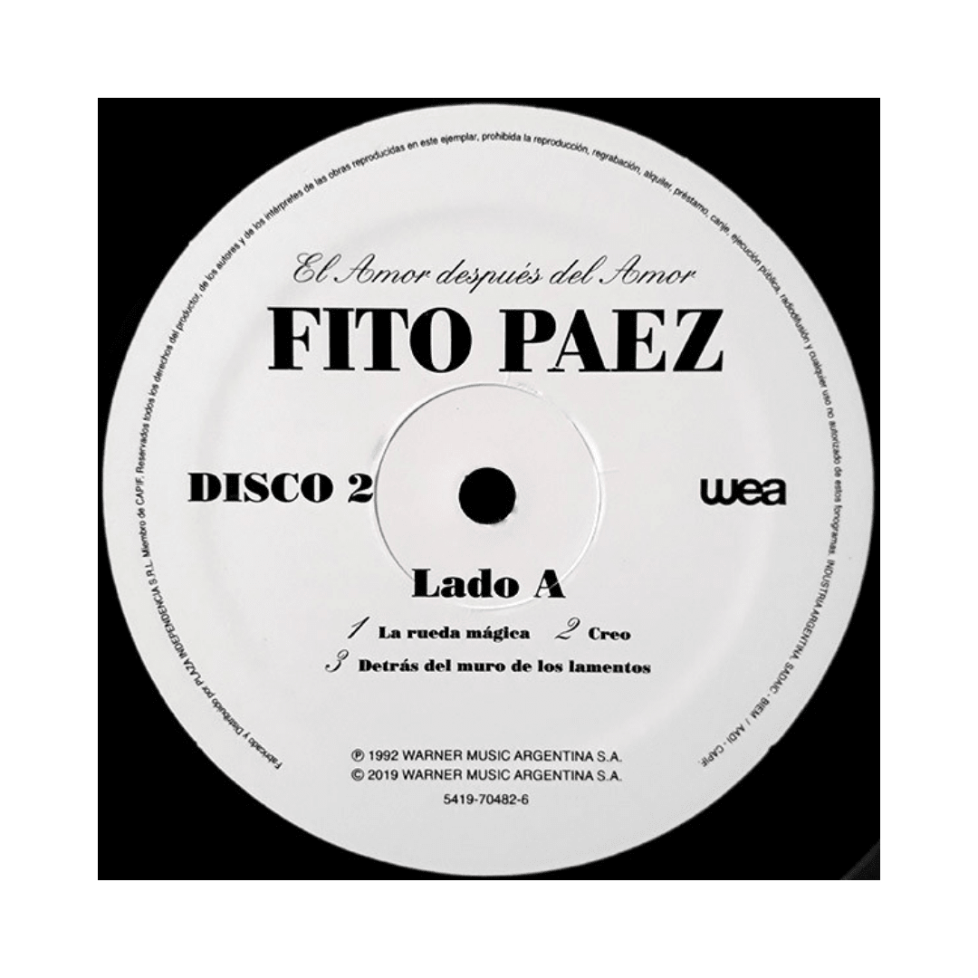 Fito Paez El Amor Después Del Amor Vinilo4