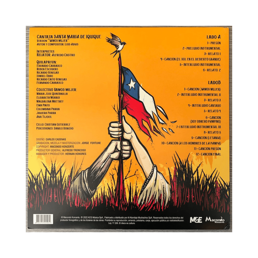 Vinilo Quilapayún + Invitadas Cantata Santa María De Iquique2