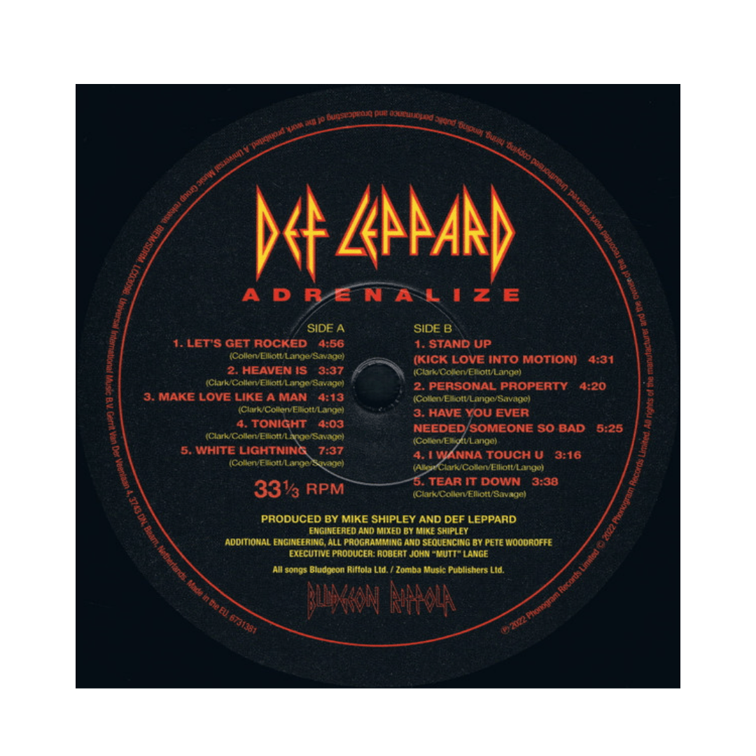Def Leppard Adrenalize Vinilo3