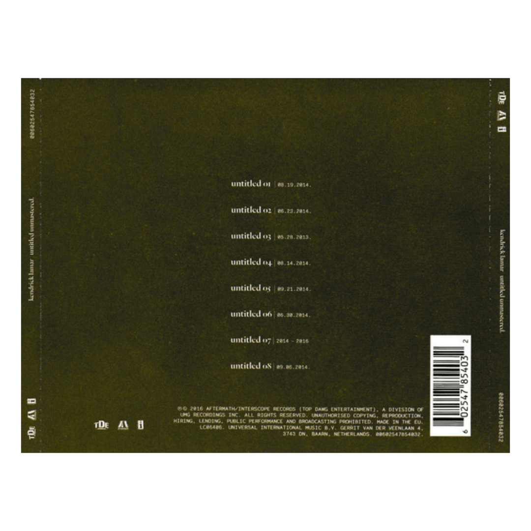 Kendrick Lamar Untitled Unmastered CD2