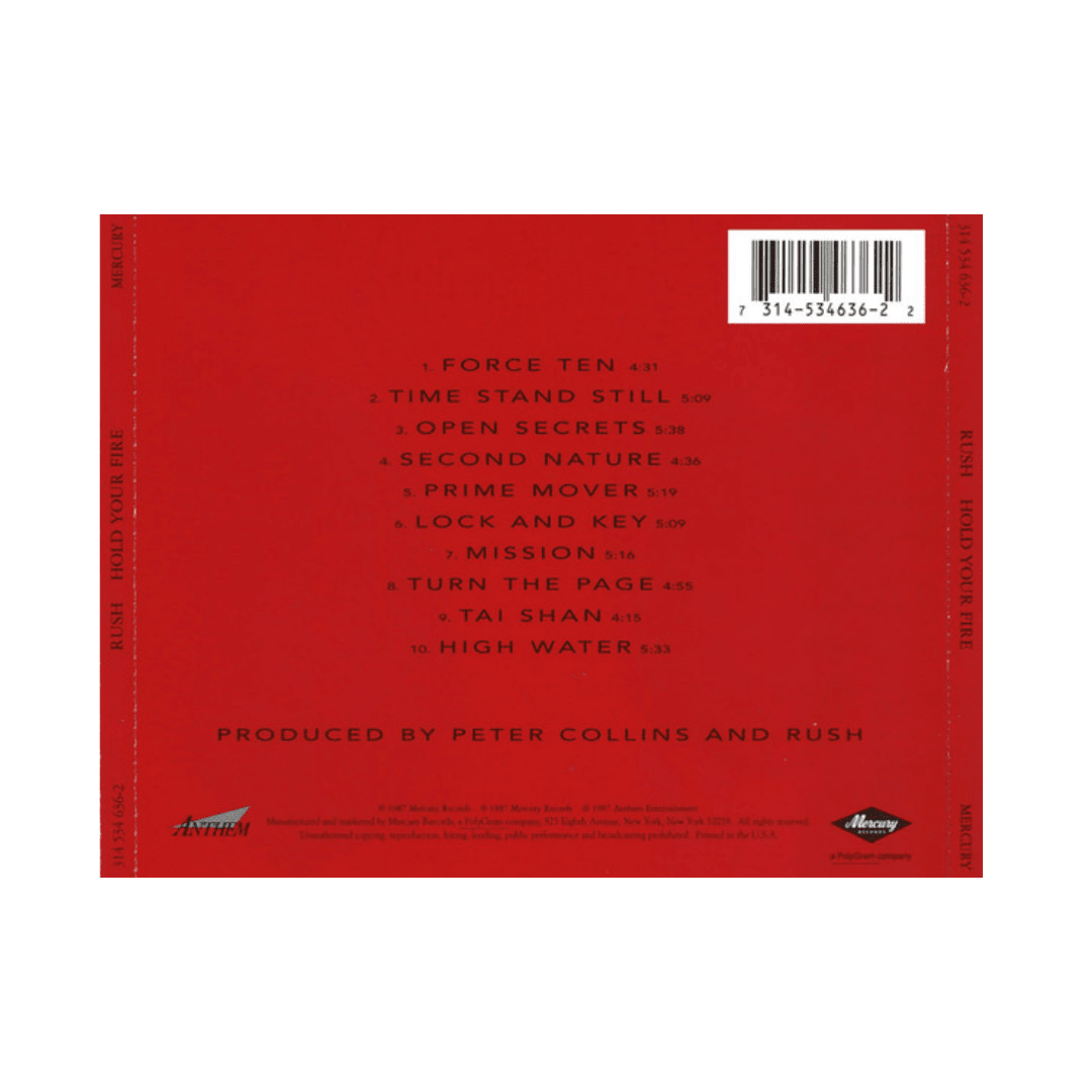 Rush Hold Your Fire Cd2