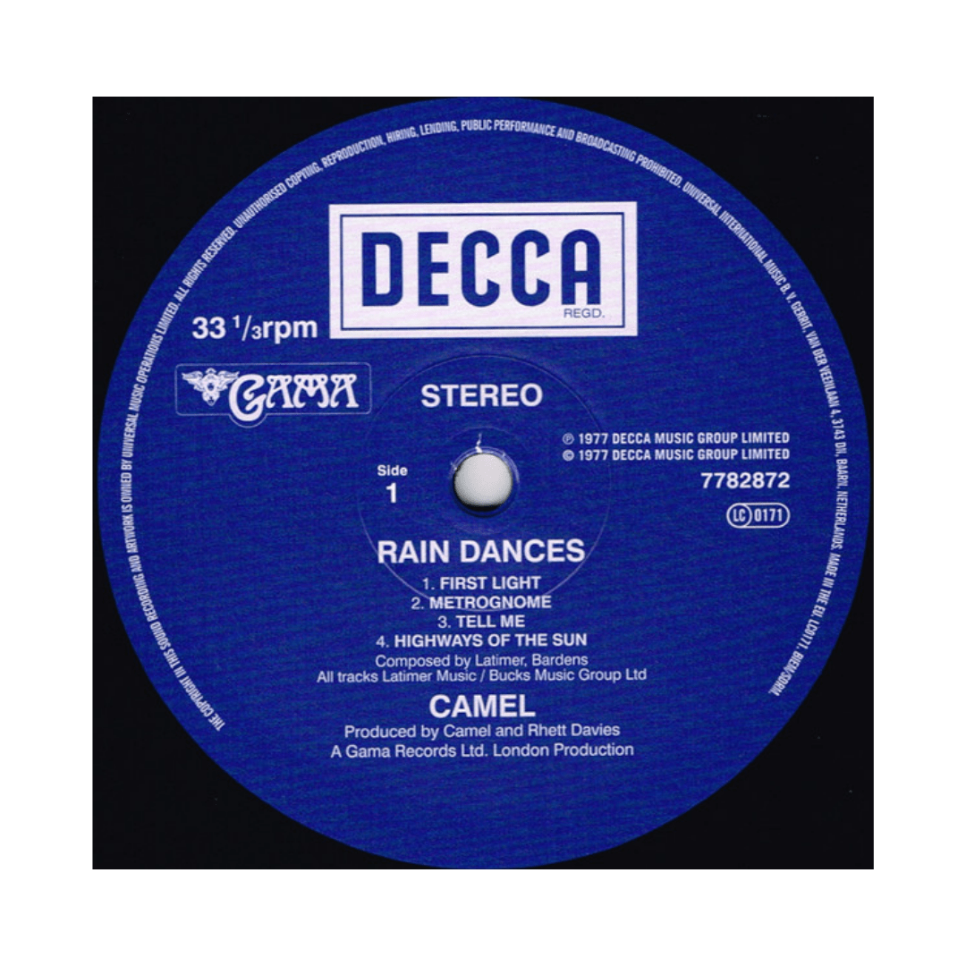 Camel Rain Dances Vinilo3