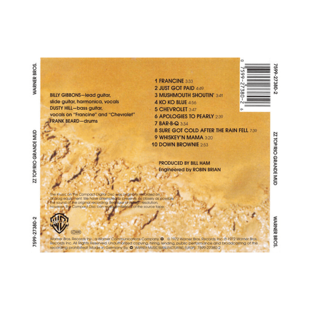 Zz Top Rio Grande Mud cd2