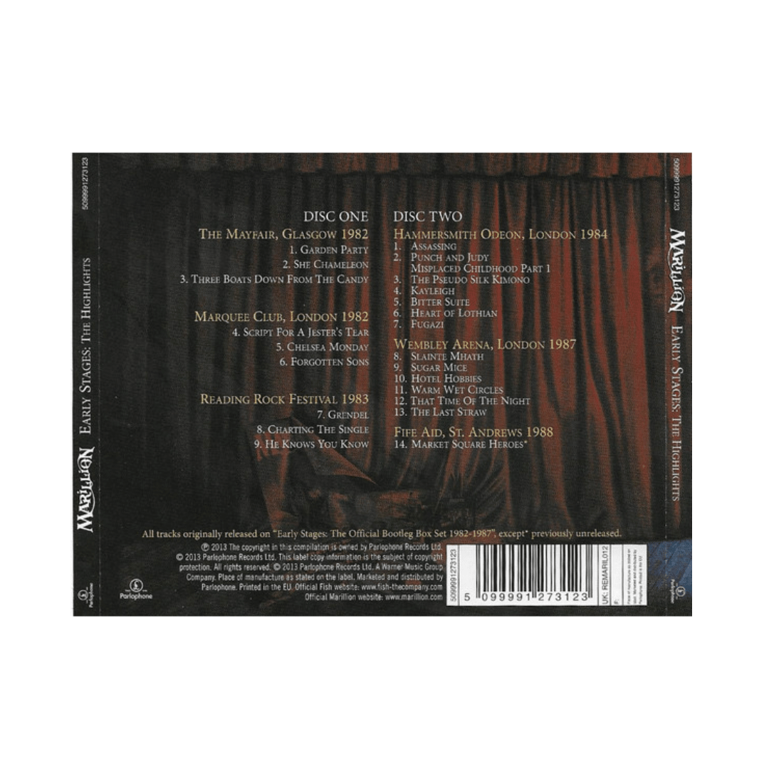 Marillion Early Stages: The Highlights (The Official Bootleg Collection 1982 - 1988) cd2