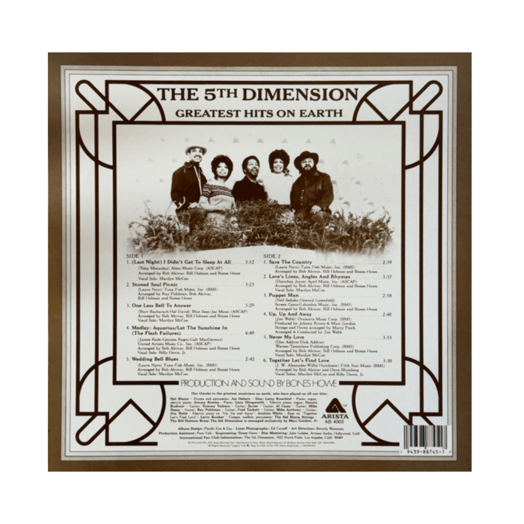 The 5th Dimension Greatest Hits On Earth Vinilo2