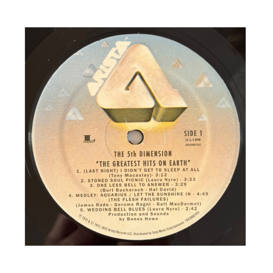 The 5th Dimension Greatest Hits On Earth Vinilo3