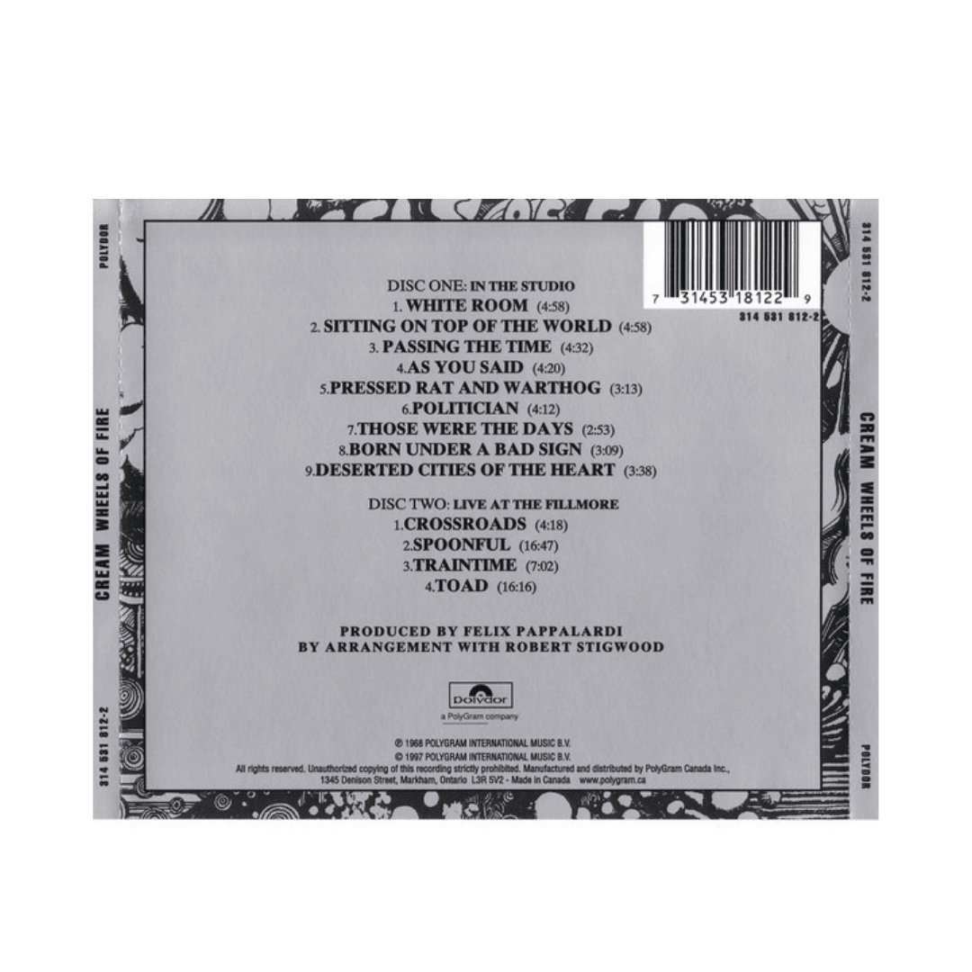 Cream Wheels Of Fire 2 Eric Clapton CD3