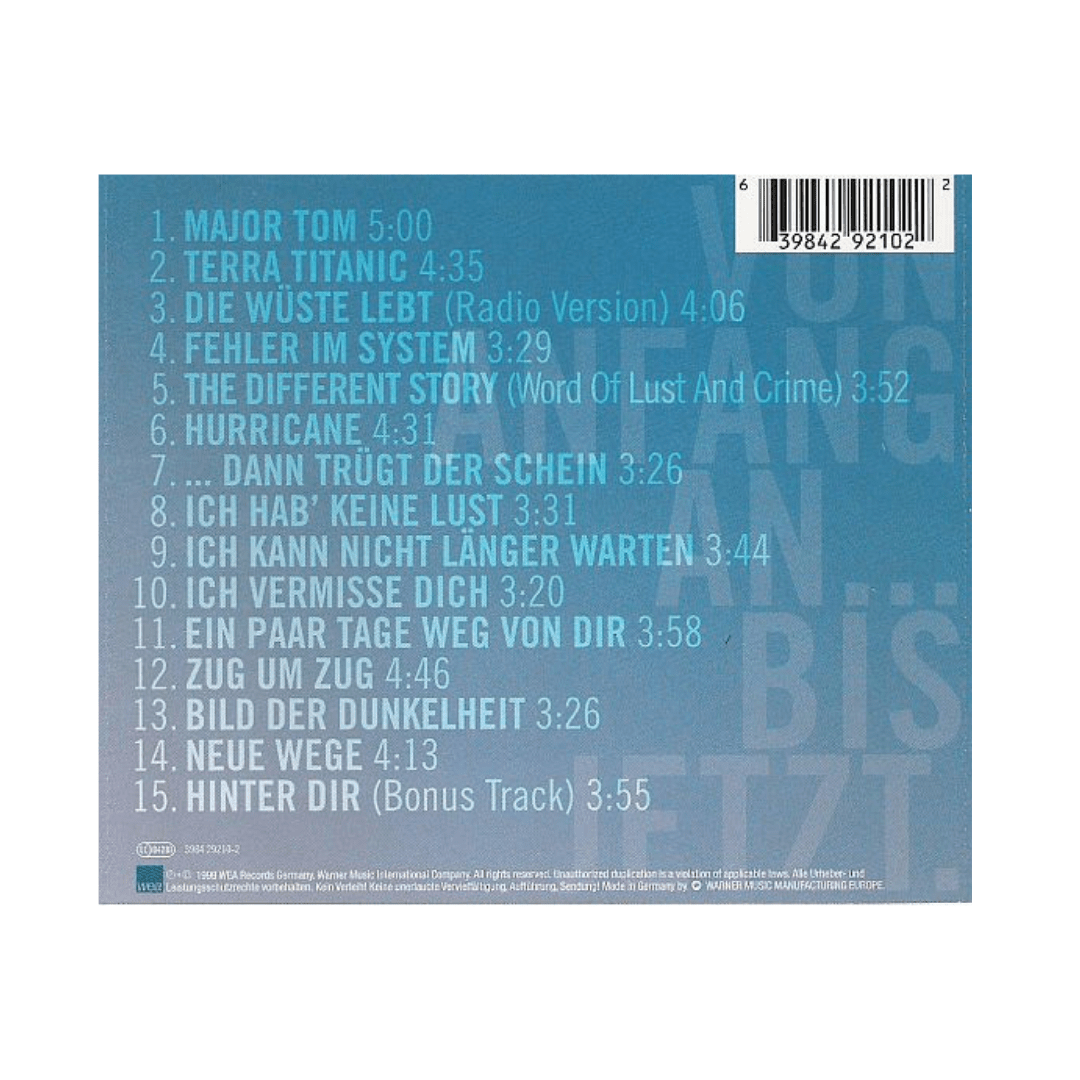 Peter Schilling Von Anfang An... Bis Jetzt cd2