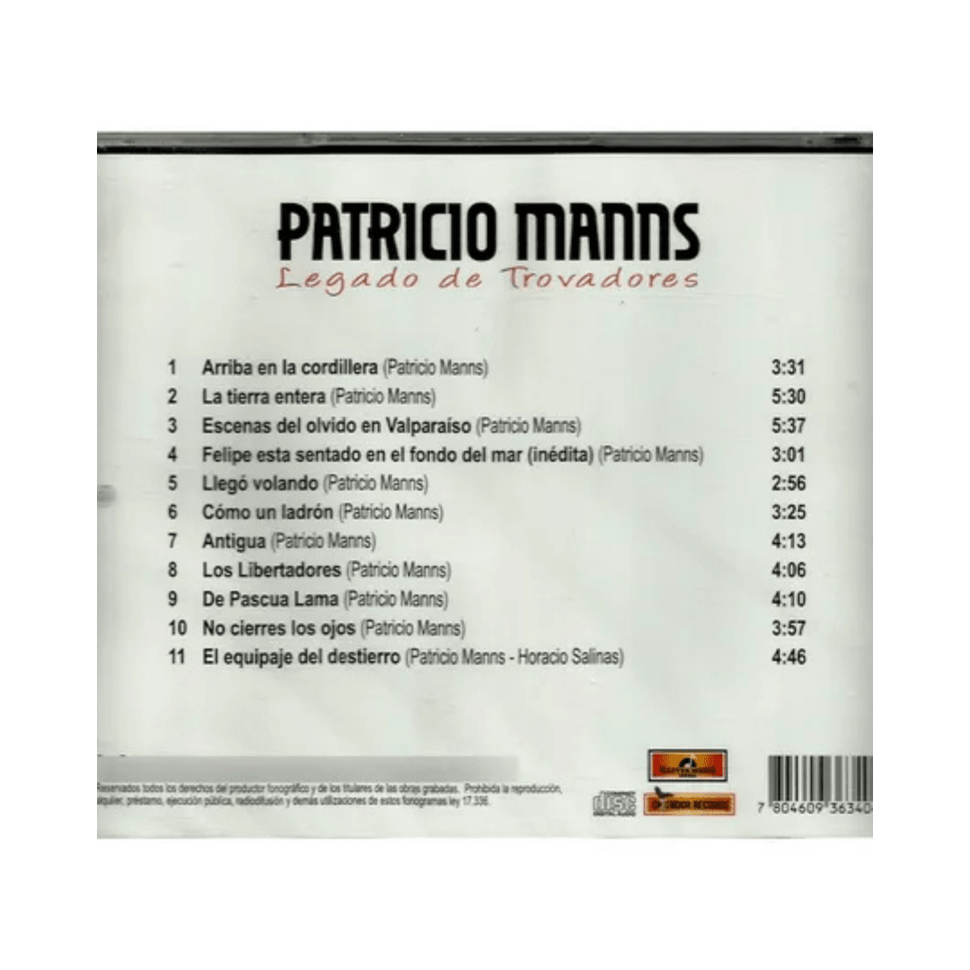 Patricio Manns Legado De Trovadores CD2
