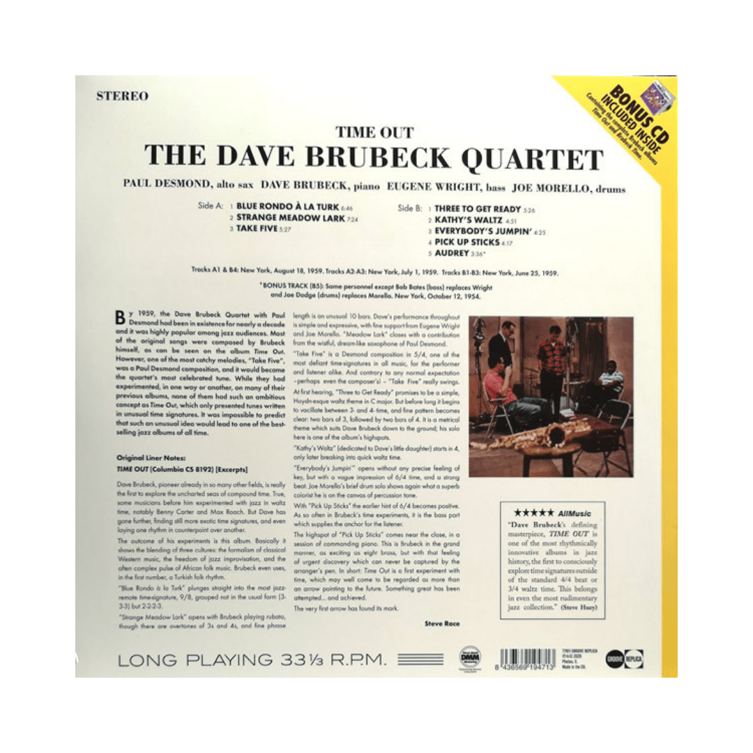 The Dave Brubeck Quartet Time Out Vinilo2