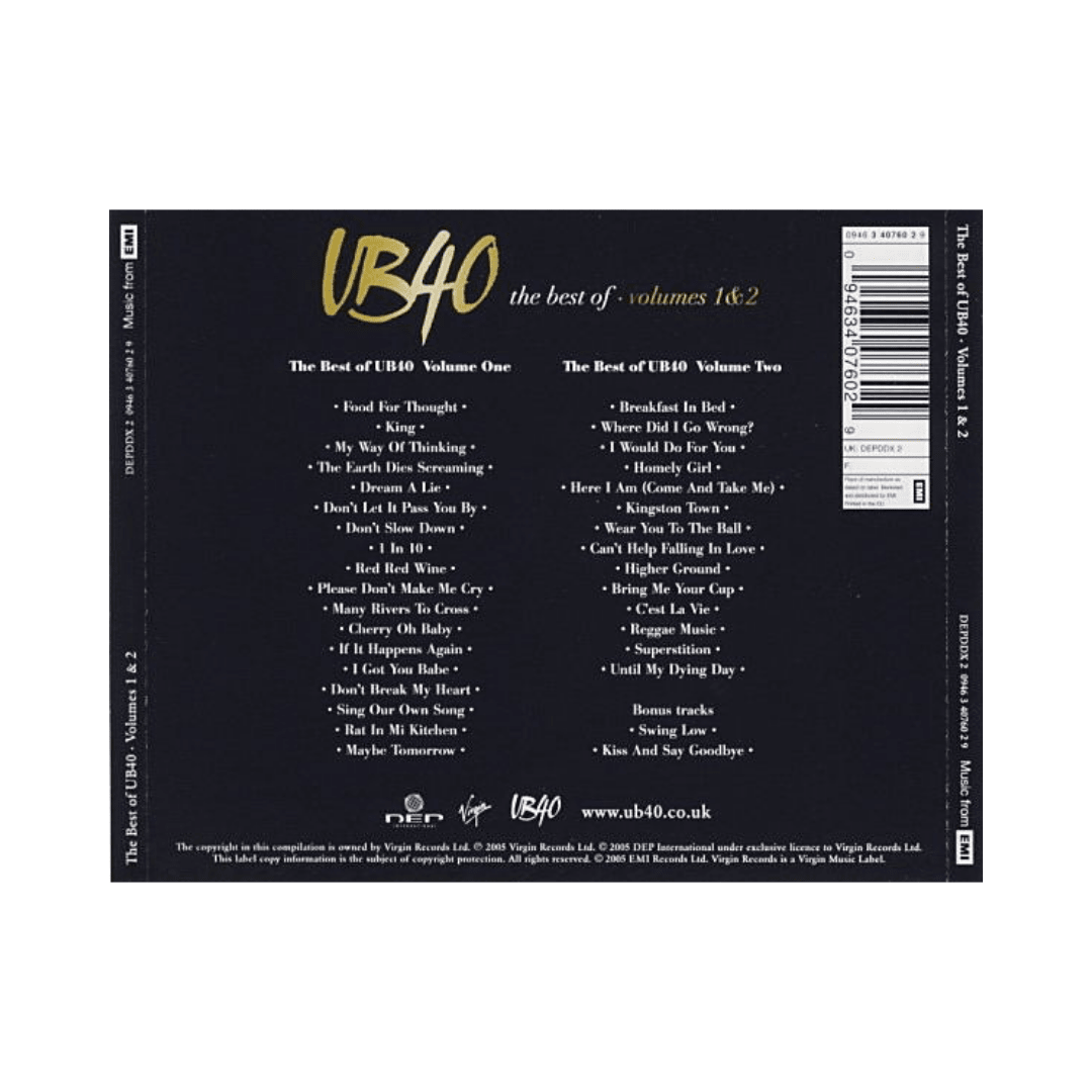 Doble Ub40 The Best Of Volumes 1 & 2 CD2