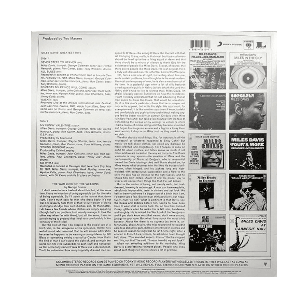 Miles Davis Miles Davis' Greatest Hits vinilo2