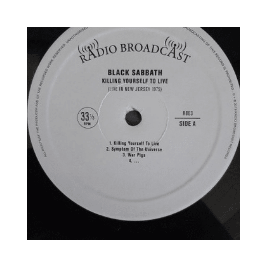 Black Sabbath Killing Yourself To Live, Live In New Vinilo3