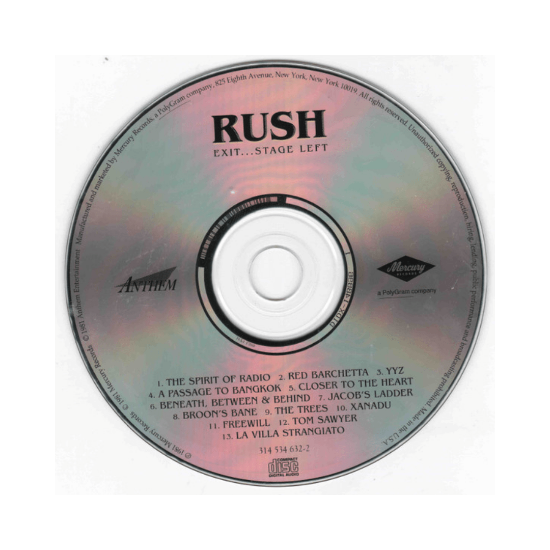 Rush Exit...Stage Left Cd3