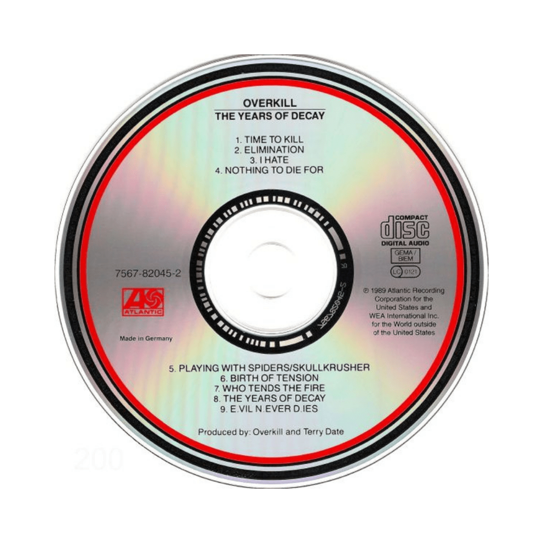 Overkill The Years Of Decay Cd3