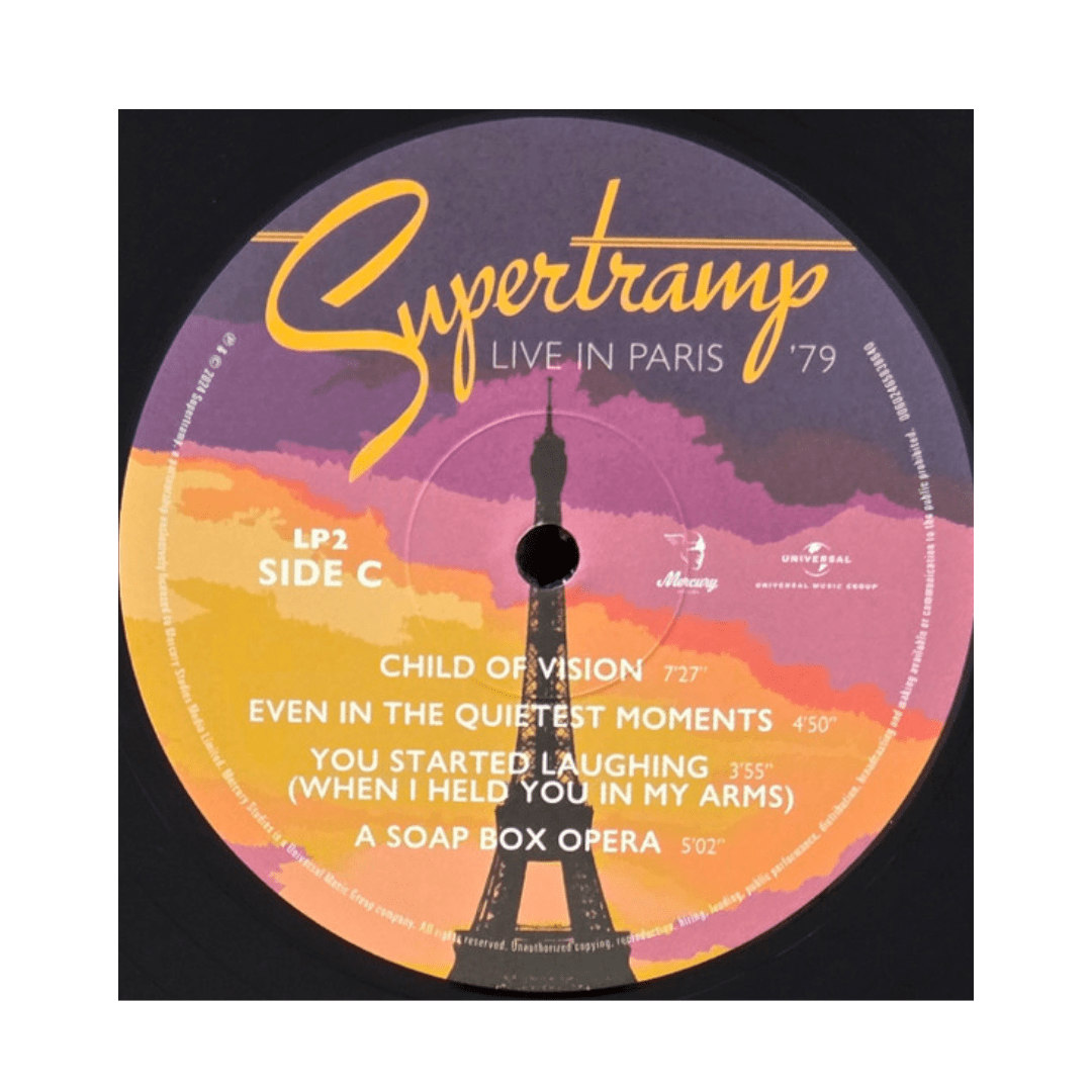 Supertramp Live In Paris '79 Vinilo6