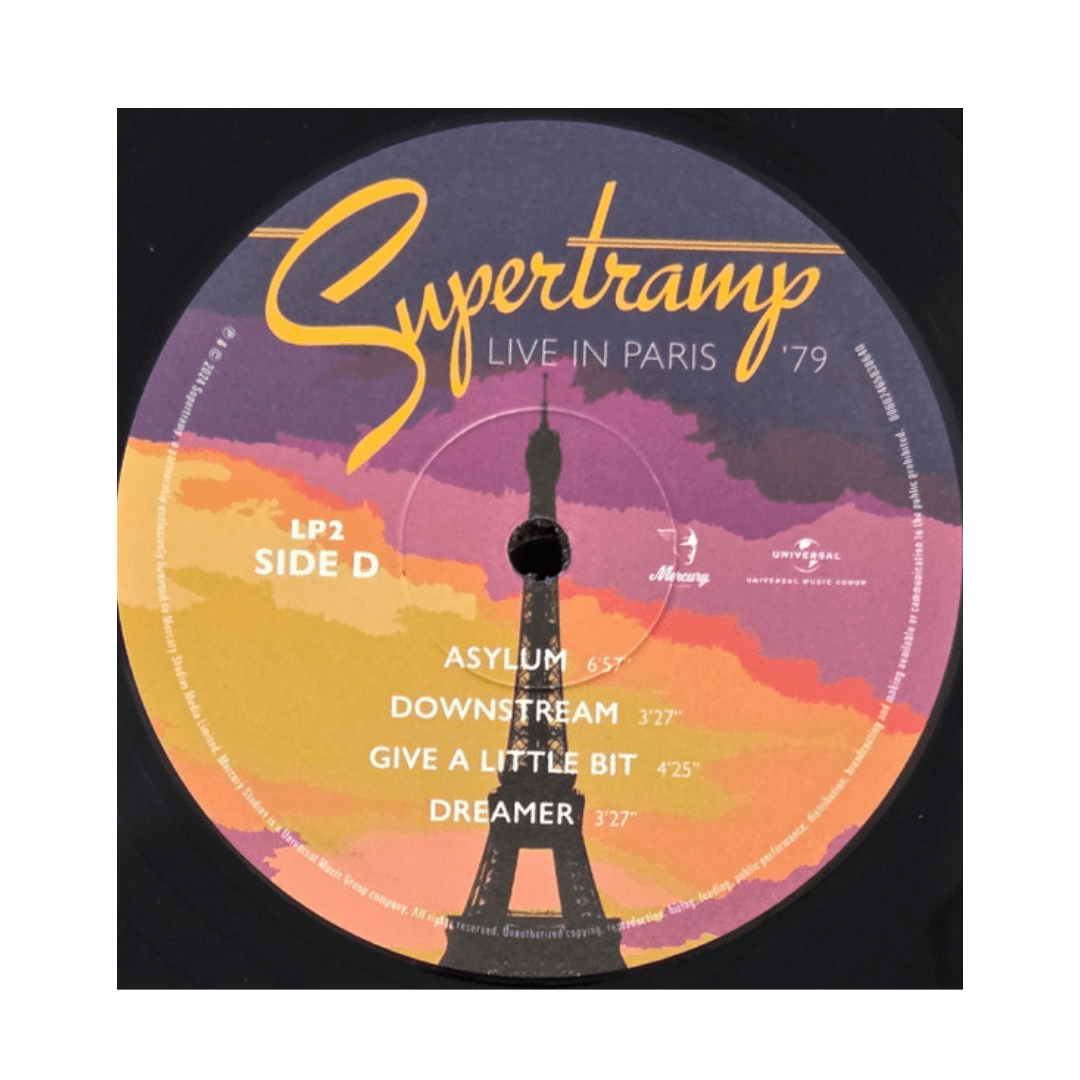 Supertramp Live In Paris '79 Vinilo7