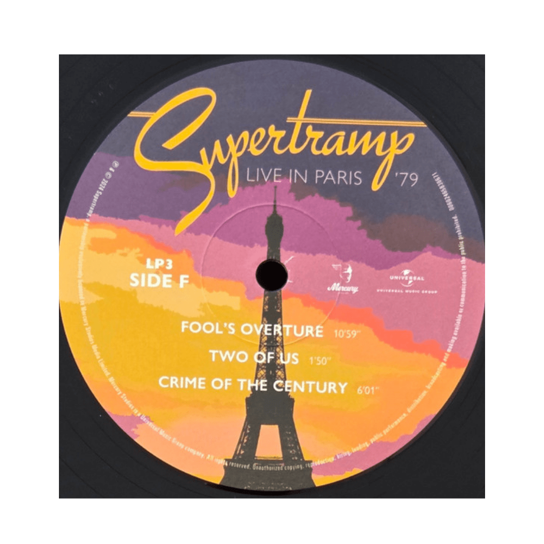 Supertramp Live In Paris '79 Vinilo9