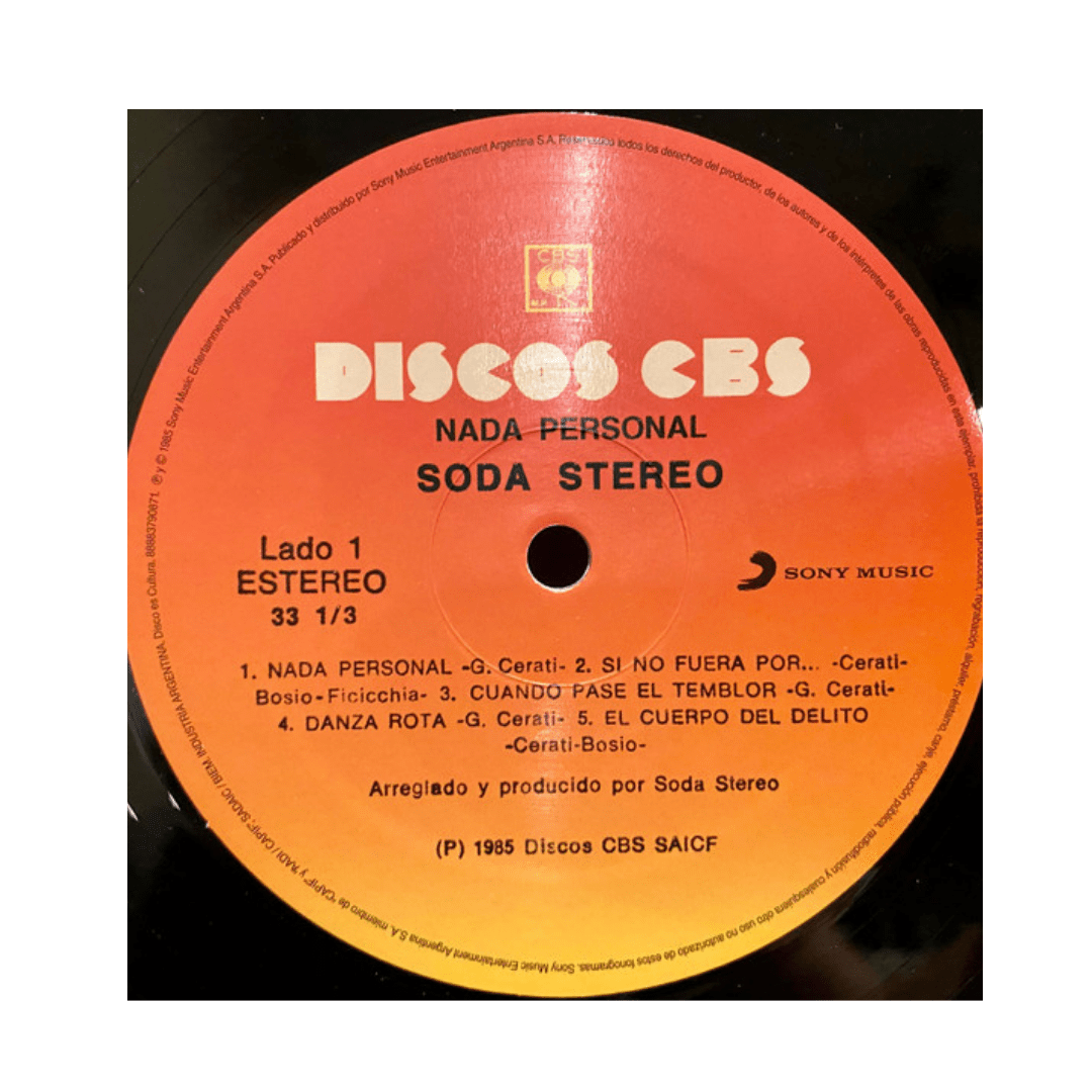 Soda Stereo Nada Personal Vinilo3