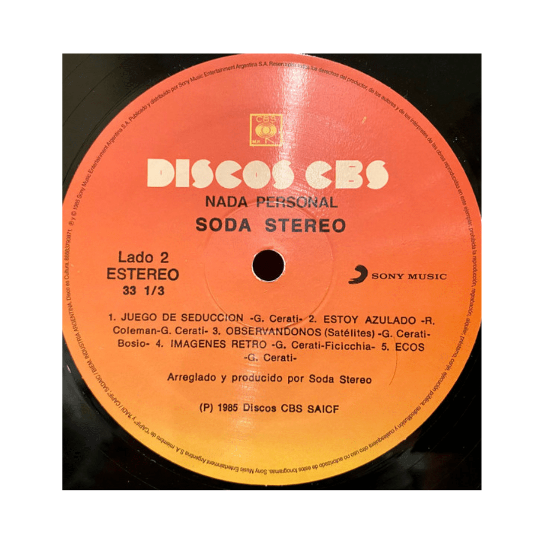 Soda Stereo Nada Personal Vinilo4