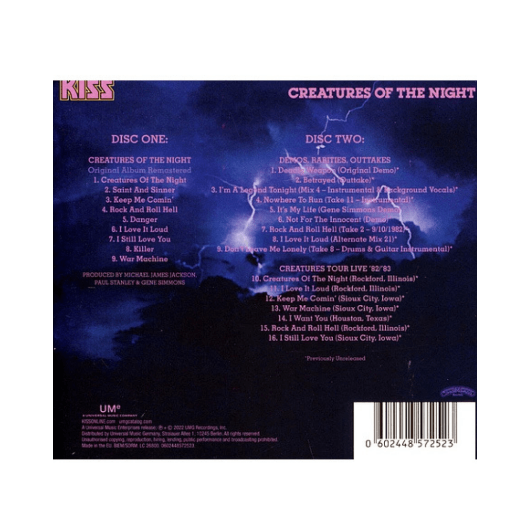 Kiss Creatures Of The Night Cd2