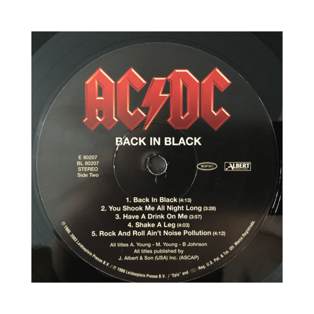 Ac/dc Back In Black Vinilo4