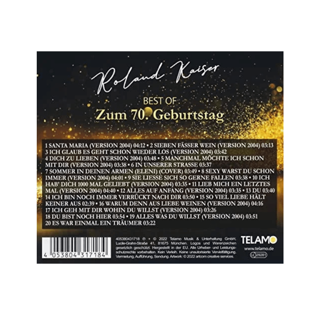 Roland Kaiser Best Of - Zum 70. Geburtstag cd2