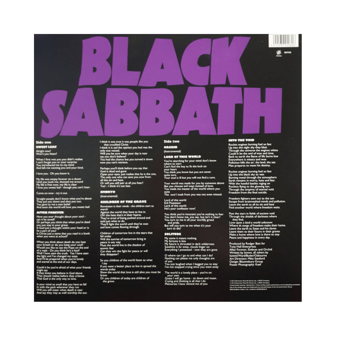 Black Sabbath master Of Reality Vinilo2
