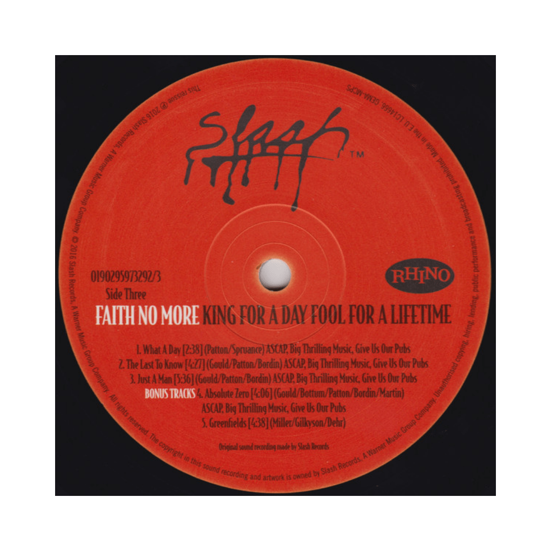 Faith No More King For A Day Fool For A Lifetime Vinilo5
