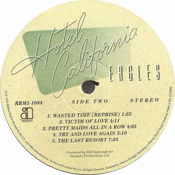 Eagles Hotel California Vinilo5