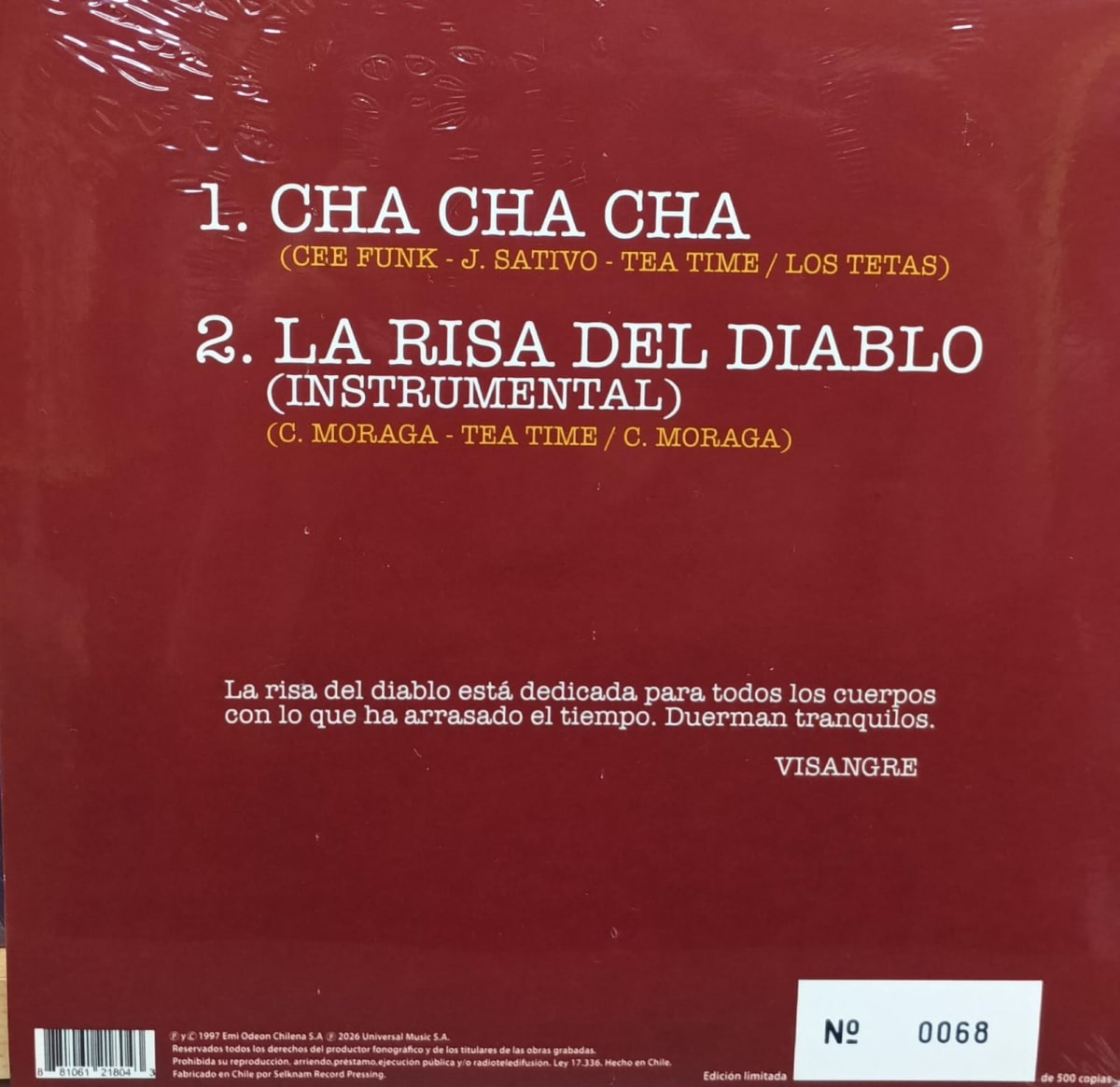 LOS TETAS CHA-CHA Vinilo (7PULGADAS)2