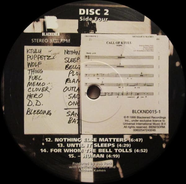 Metallica With San Francisco Symphony Orchestra - S & M Vinilo7