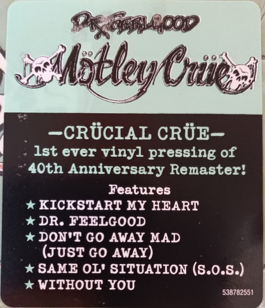 MOTLEY CRUE DR. FEELGOOD Vinilo2