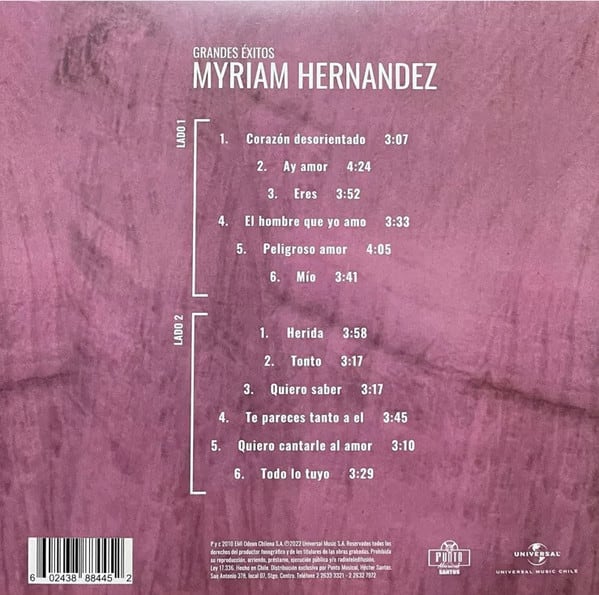 Vinilo Myriam Hernandez Grandes Exitos2