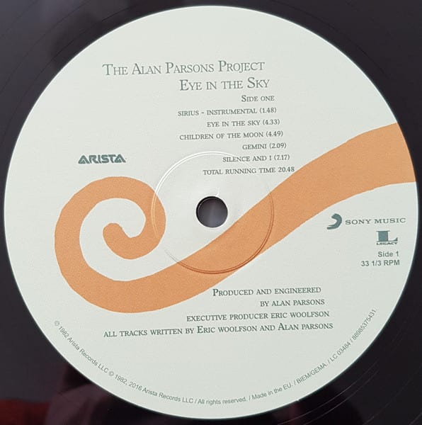 Alan Parsons Project, The - Eye In The Sky Vinilo4