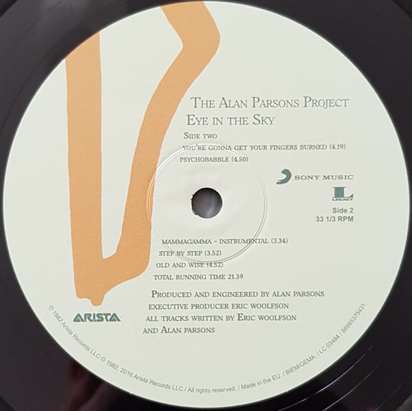 Alan Parsons Project, The - Eye In The Sky Vinilo3
