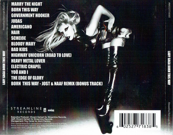 Lady Gaga Born This Way Cd2