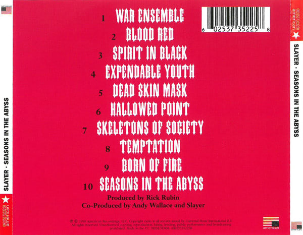 Slayer Seasons In The Abyss CD1