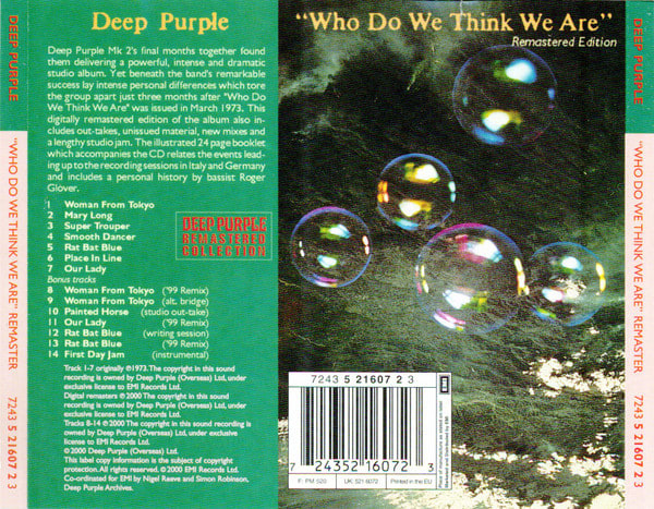 Deep Purple Who Do We Think We Are - Remastered Edition Cd2