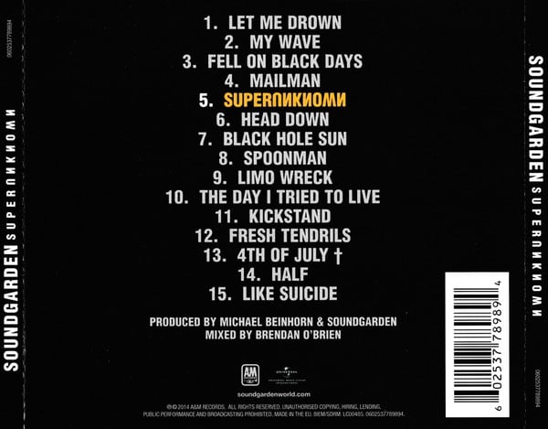 Soundgarden Superunknown Cd2