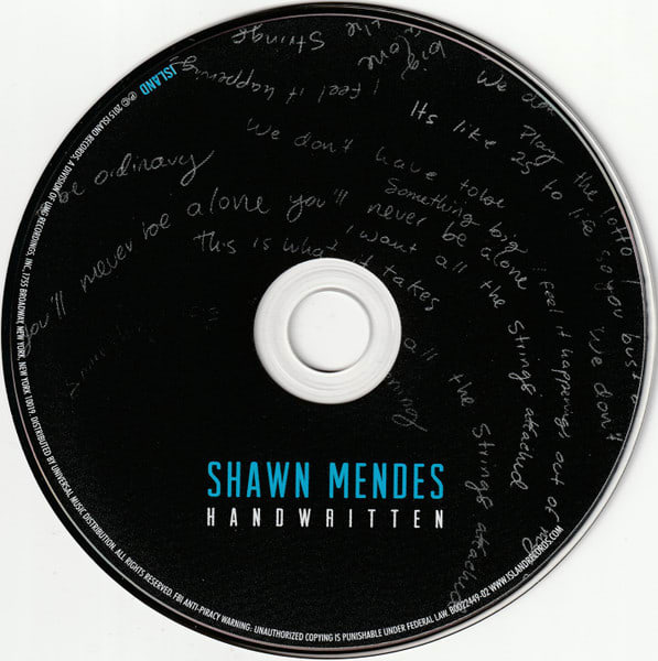 Shawn Mendes Handwritten CD3