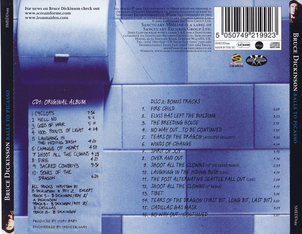 Bruce Dickinson Balls to Picasso Cd2