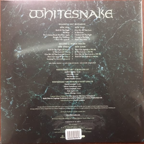 Whitesnake 1987 30th Anniversary 2 Lp Nuevo Sellado Vinilo2
