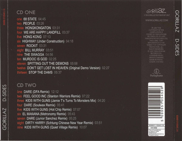 Gorillaz D-sides Nuevo Y Sellado Cd2