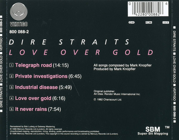 Dire Straits Love Over Gold Cd Album1