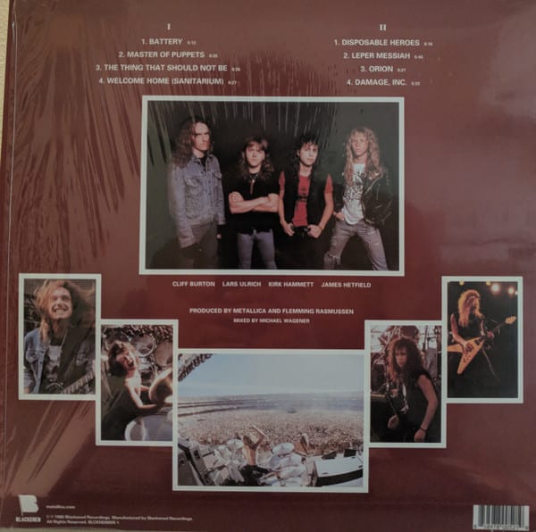 Metallica Master Of Puppets Vinilyl1