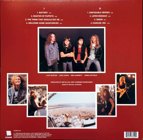 Metallica Master Of Puppets Vinilo3