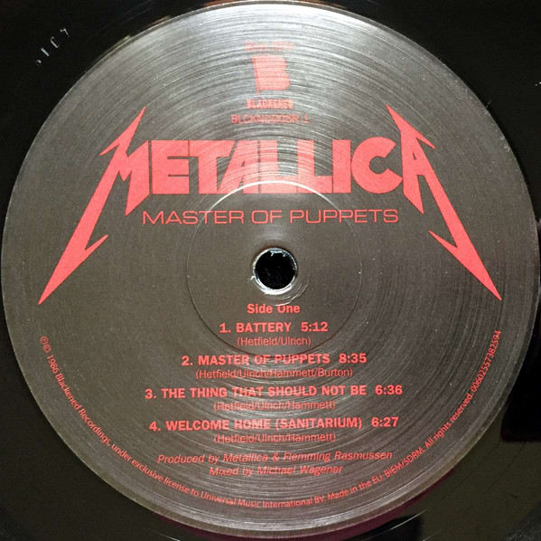 Metallica Master Of Puppets Vinilo4